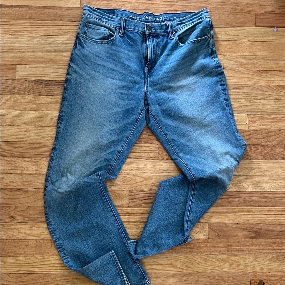 American Eagle Outfitters Men's Bootcut Jeans - Light Blue